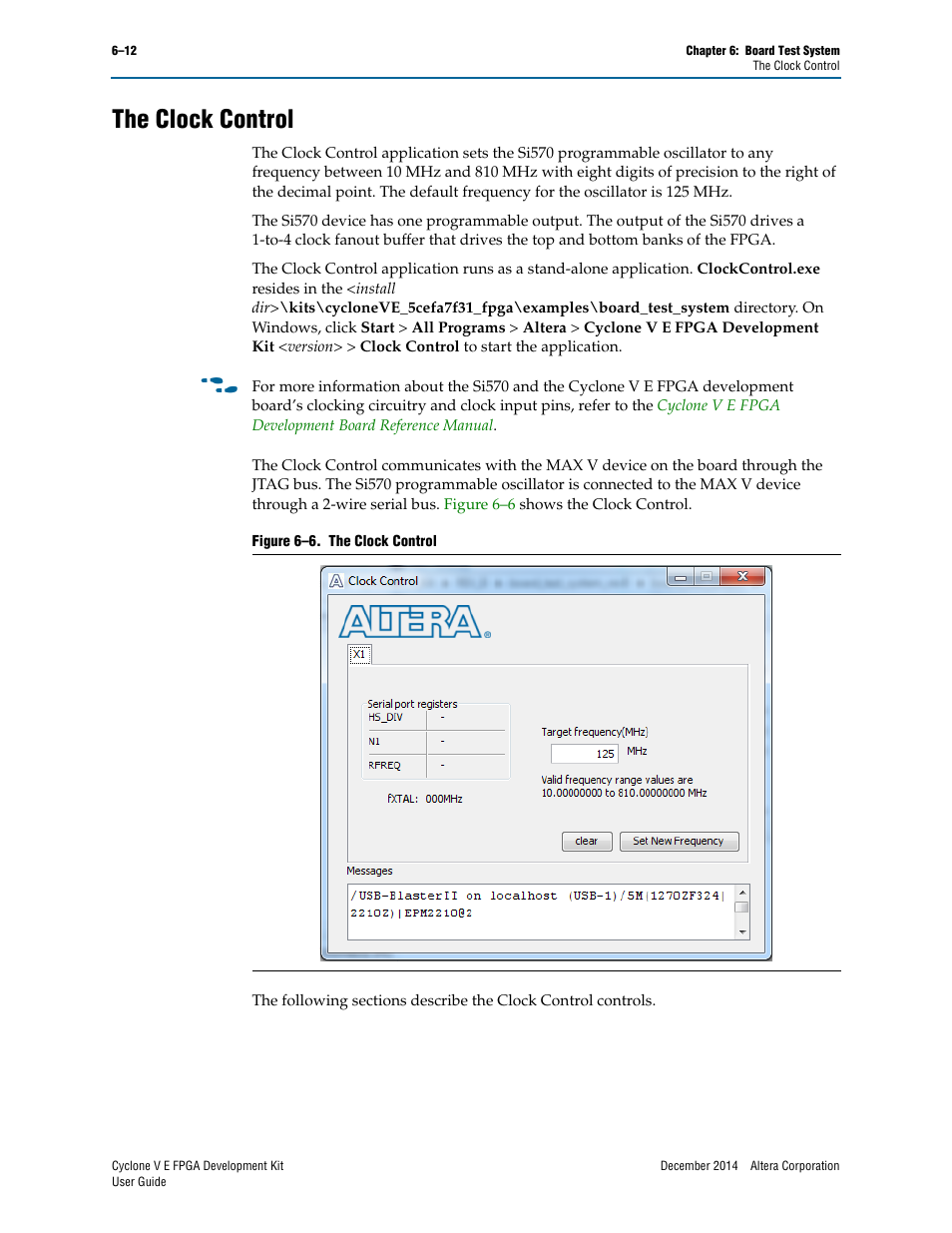 The clock control, The clock control –12 | Altera Cyclone V E FPGA User Manual | Page 28 / 38