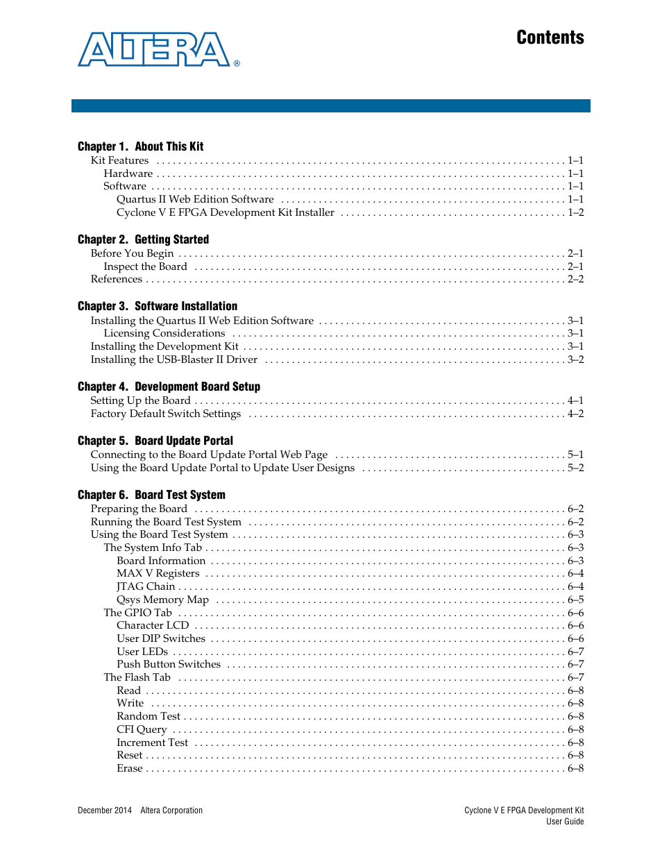 Altera Cyclone V E FPGA User Manual | Page 3 / 38