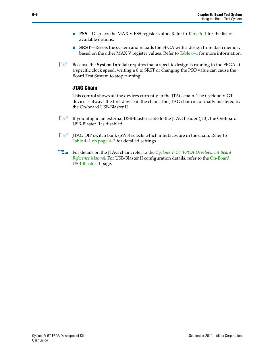 Jtag chain, Jtag chain –6 | Altera Cyclone V GT FPGA User Manual | Page 28 / 50