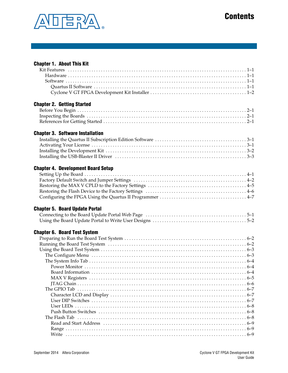 Altera Cyclone V GT FPGA User Manual | Page 3 / 50