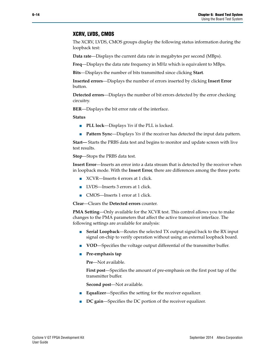 Xcrv, lvds, cmos, Xcrv, lvds, cmos –14 | Altera Cyclone V GT FPGA User Manual | Page 36 / 50