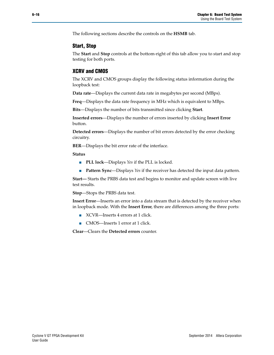 Start, stop, Xcrv and cmos, Start, stop –16 xcrv and cmos –16 | Altera Cyclone V GT FPGA User Manual | Page 38 / 50