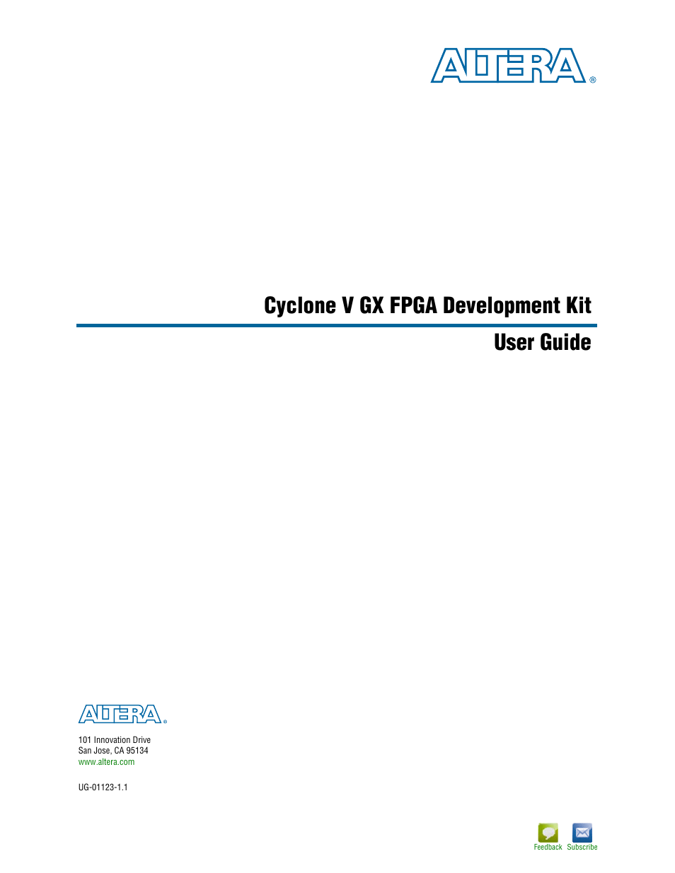Altera Cyclone V GX FPGA User Manual | 38 pages