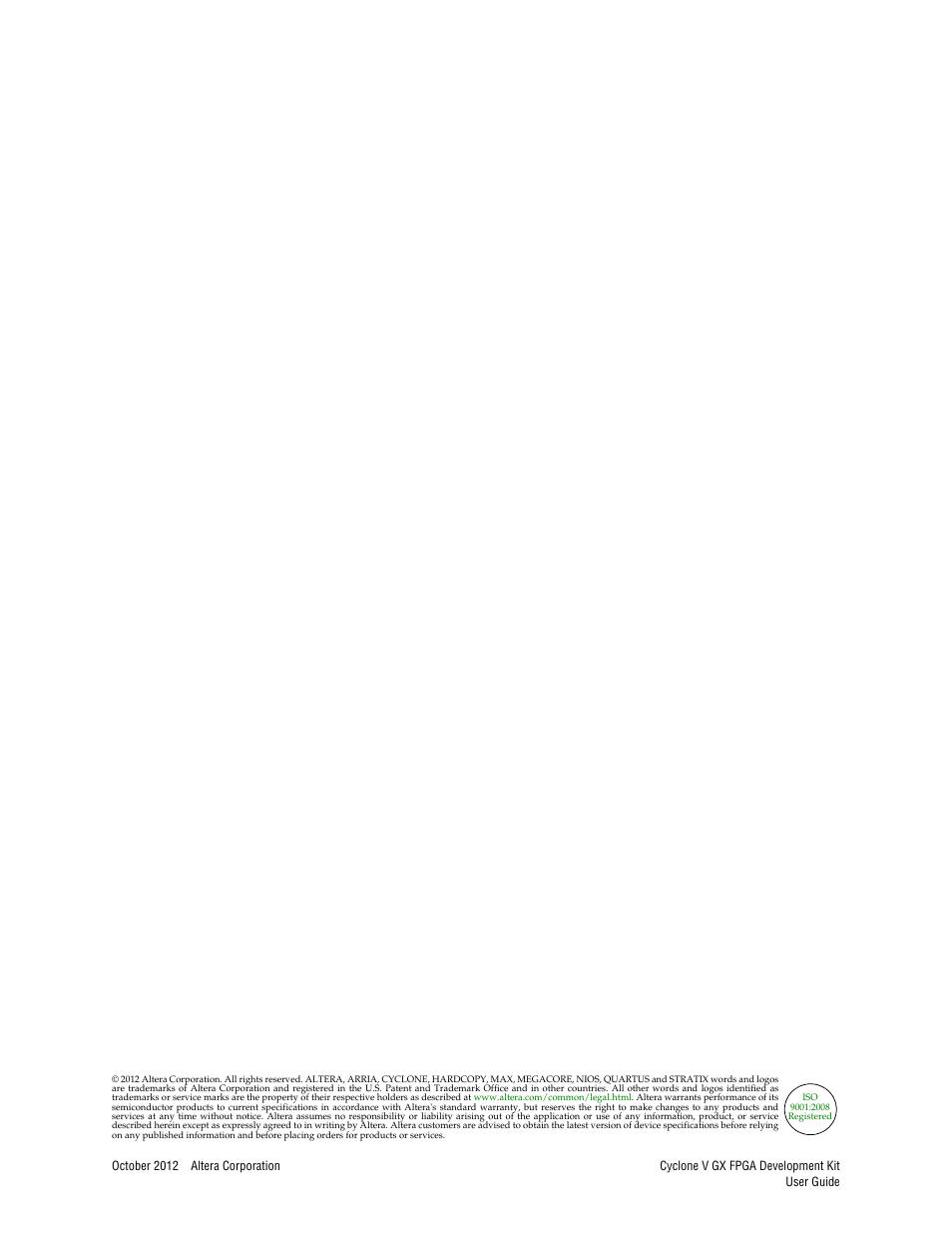 Altera Cyclone V GX FPGA User Manual | Page 2 / 38