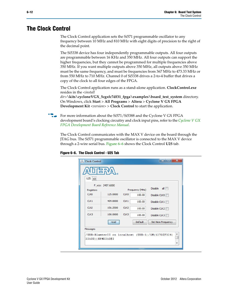 The clock control, The clock control –12 | Altera Cyclone V GX FPGA User Manual | Page 28 / 38