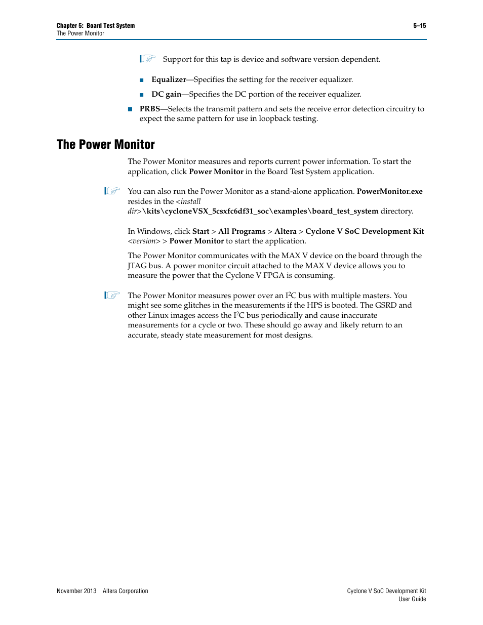 The power monitor, The power monitor –15 | Altera Cyclone V SoC User Manual | Page 33 / 44