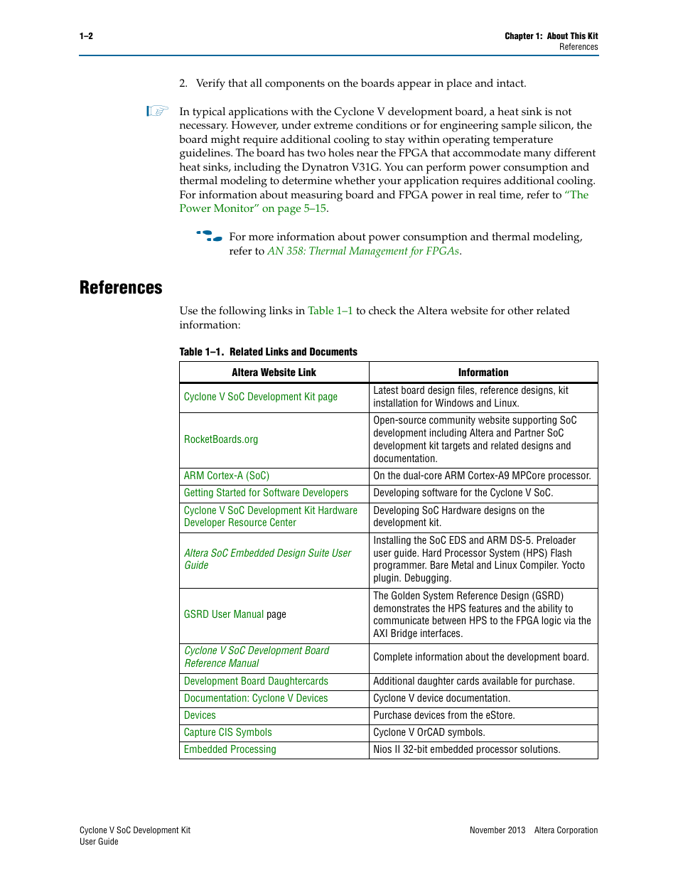 References, References –2 | Altera Cyclone V SoC User Manual | Page 6 / 44
