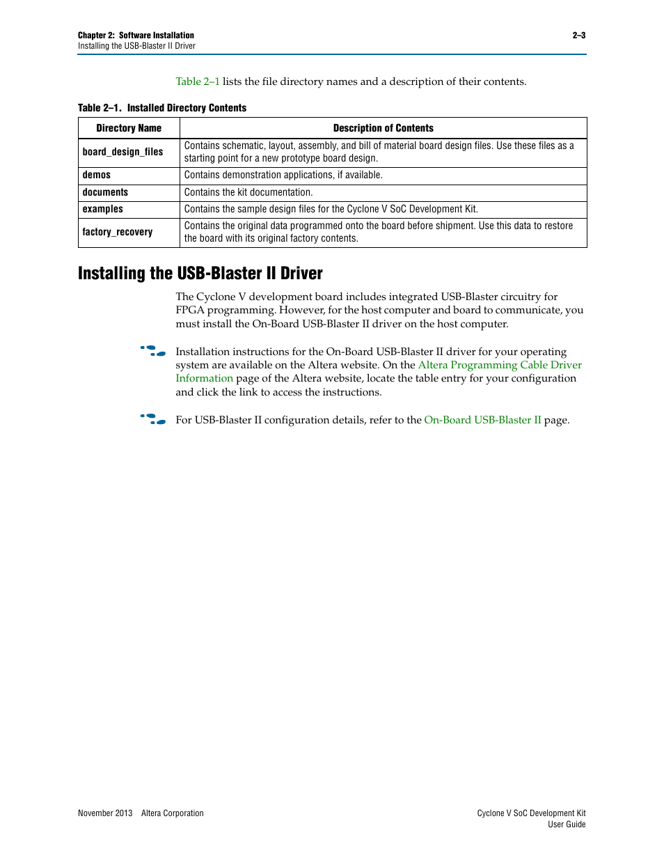 Installing the usb-blaster ii driver, Installing the usb-blaster ii driver –3 | Altera Cyclone V SoC User Manual | Page 9 / 44