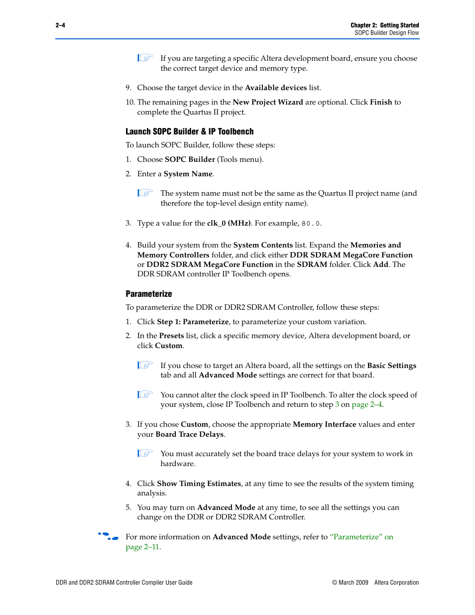 Altera DDR SDRAM Controller User Manual | Page 14 / 106