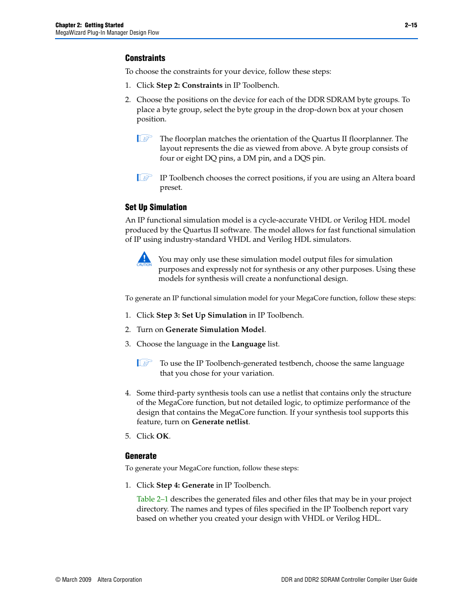 Oceed to | Altera DDR SDRAM Controller User Manual | Page 25 / 106