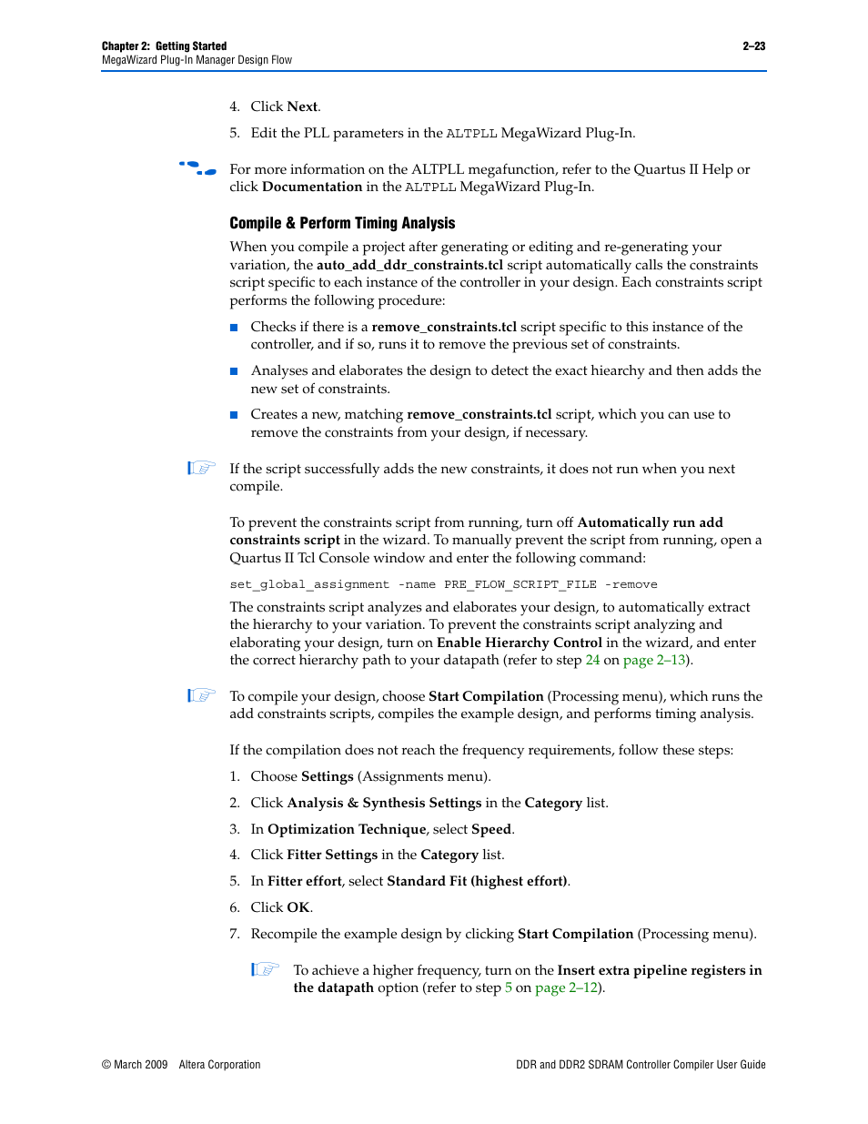 Altera DDR SDRAM Controller User Manual | Page 33 / 106