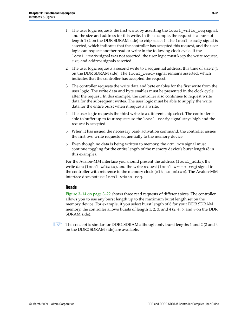 Altera DDR SDRAM Controller User Manual | Page 57 / 106