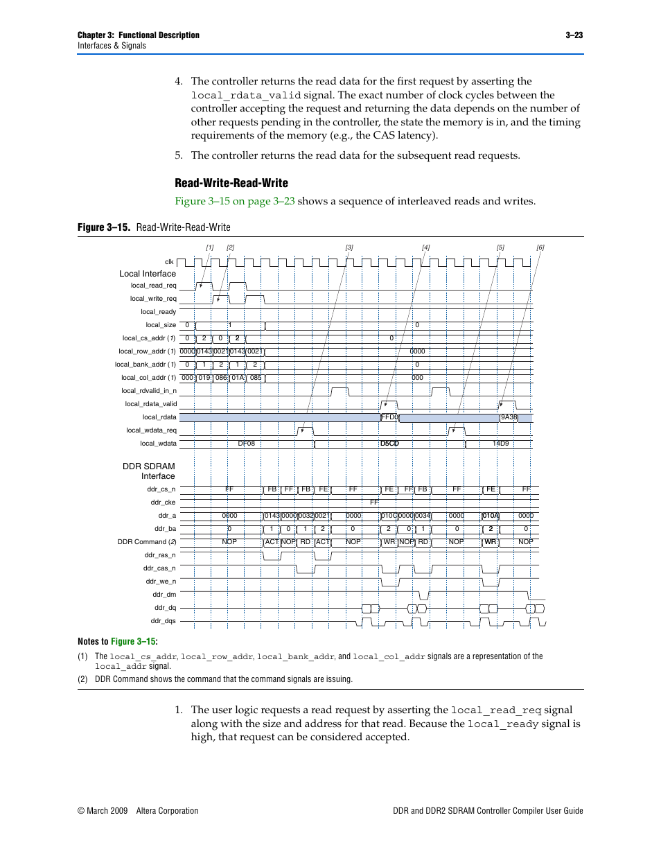 Read-write-read-write, Figure 3–15. read-write-read-write | Altera DDR SDRAM Controller User Manual | Page 59 / 106