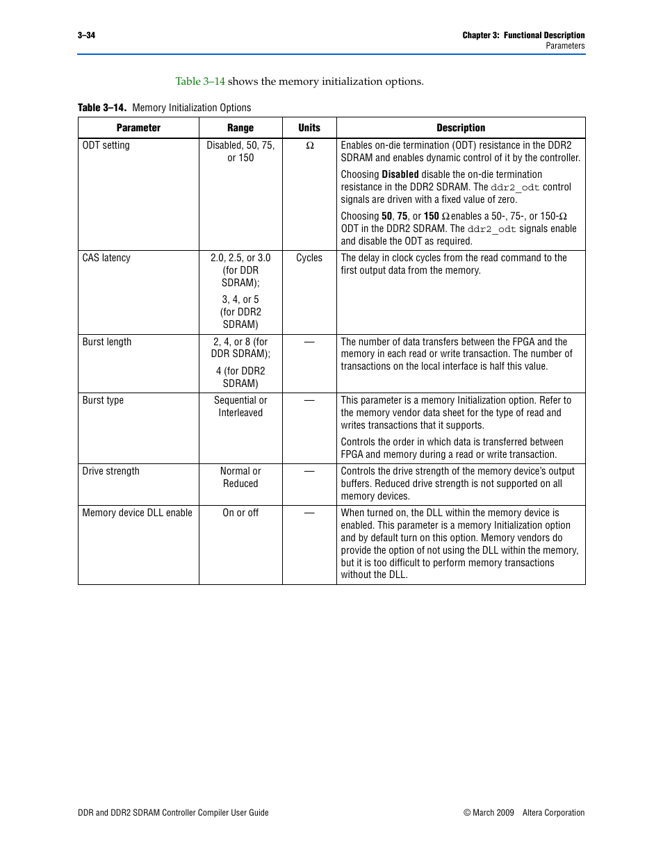 Altera DDR SDRAM Controller User Manual | Page 70 / 106