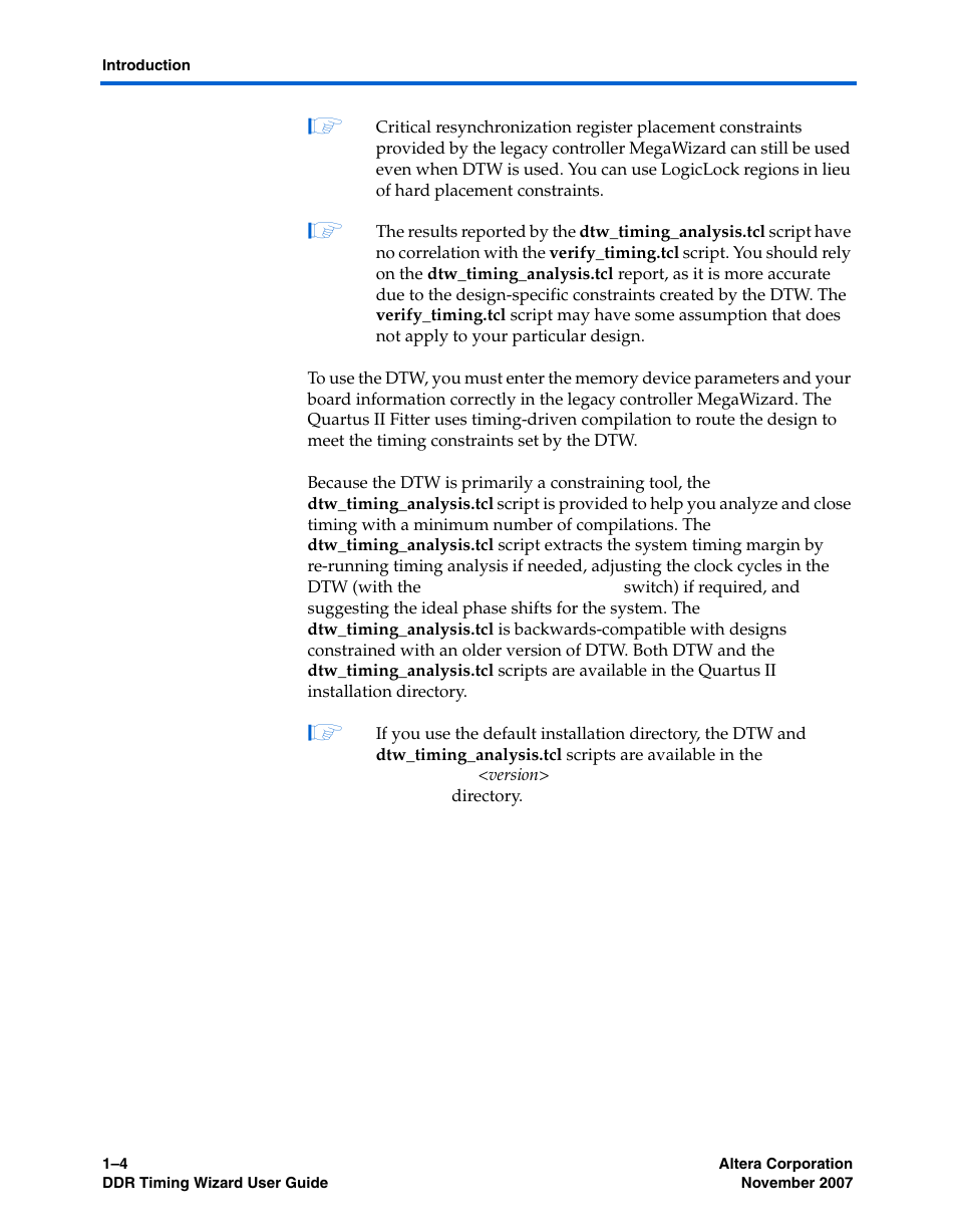 Altera DDR Timing Wizard User Manual | Page 10 / 92