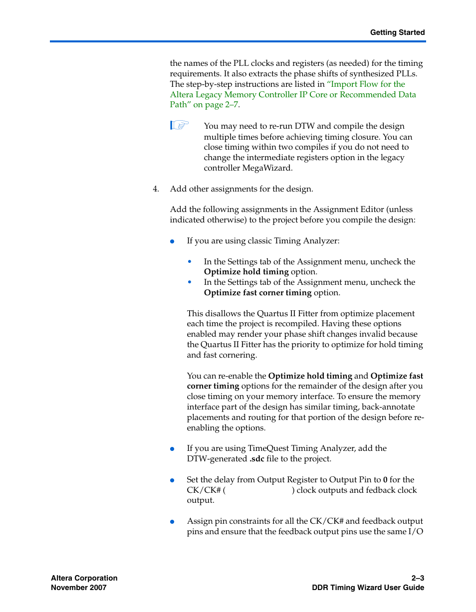Altera DDR Timing Wizard User Manual | Page 15 / 92