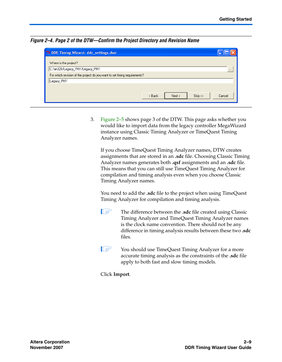 Altera DDR Timing Wizard User Manual | Page 21 / 92