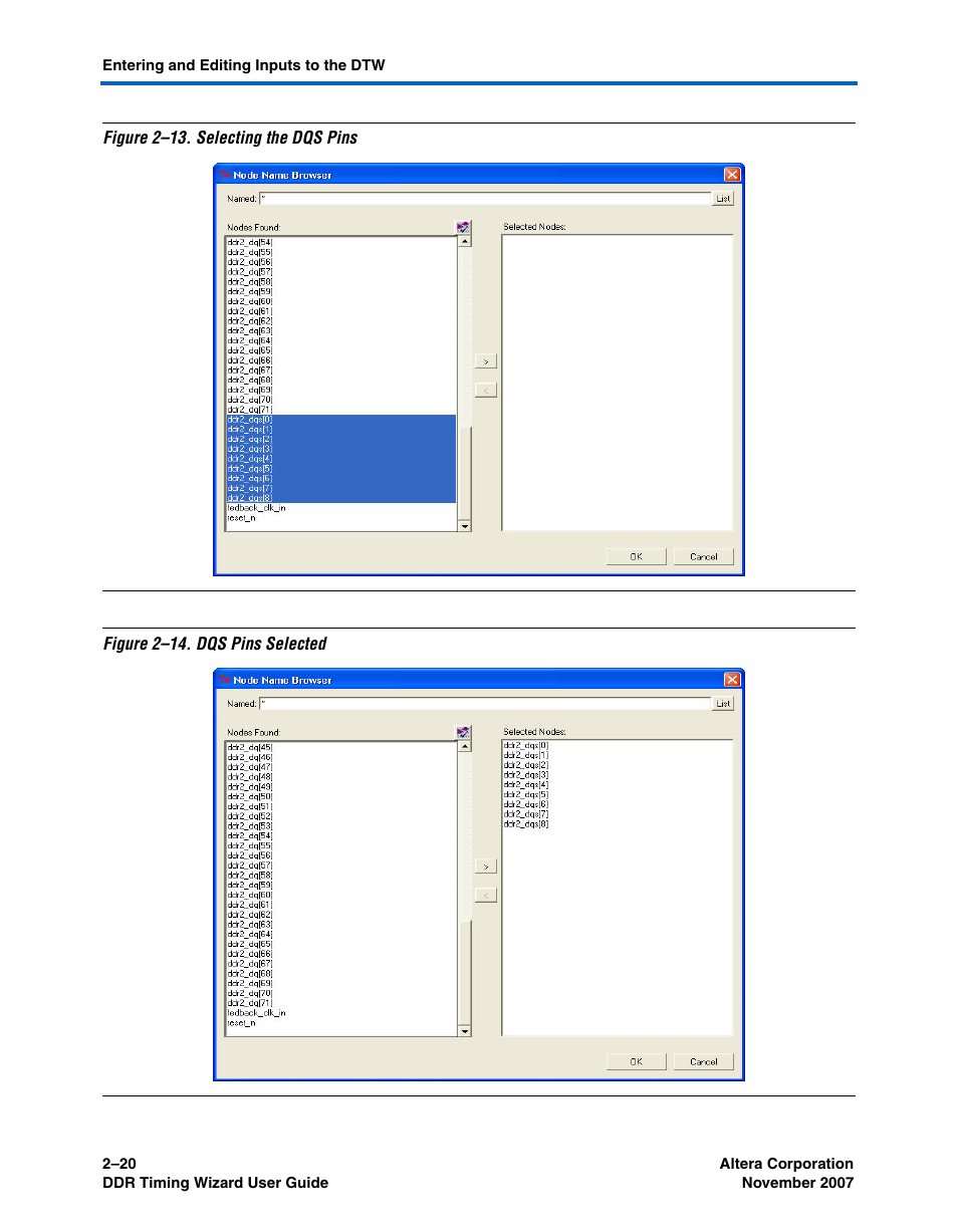 Figure 2–13, Figure 2–14 | Altera DDR Timing Wizard User Manual | Page 32 / 92