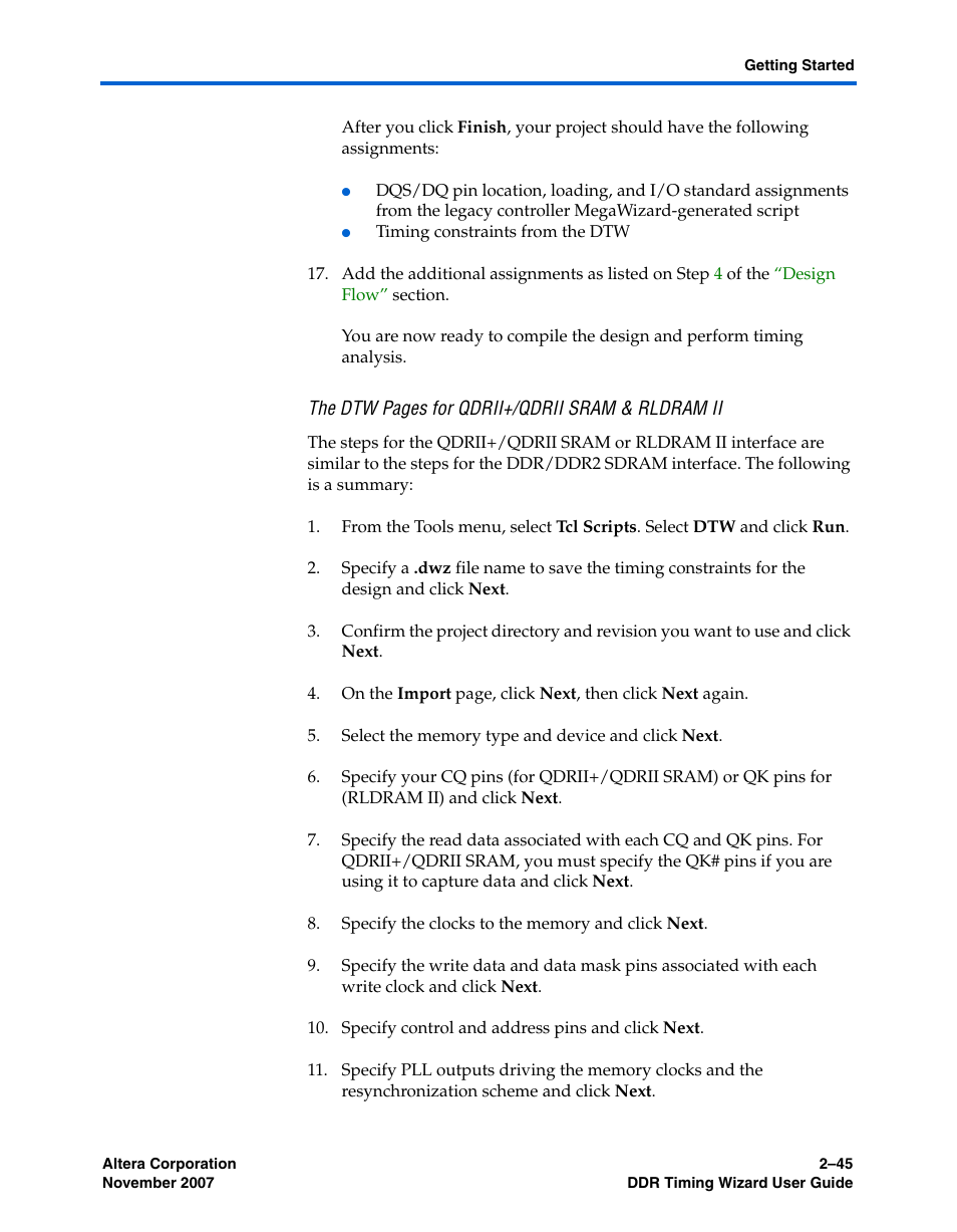 The dtw | Altera DDR Timing Wizard User Manual | Page 57 / 92