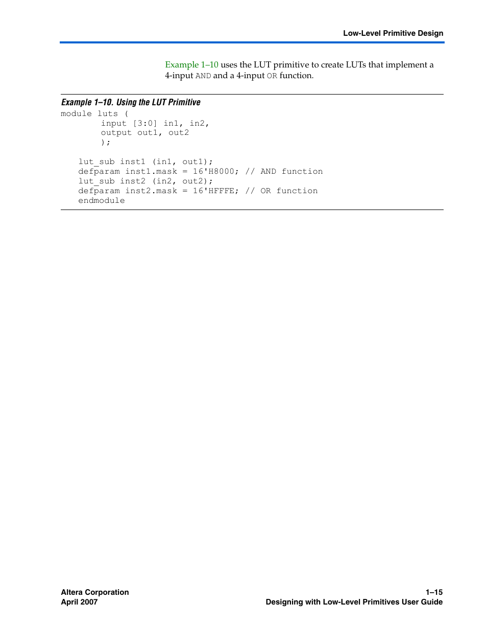 Altera Designing With Low-Level Primitives User Manual | Page 21 / 56