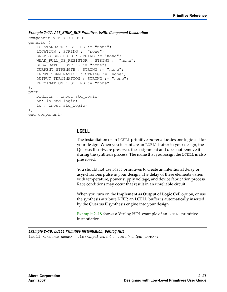 Lcell | Altera Designing With Low-Level Primitives User Manual | Page 49 / 56