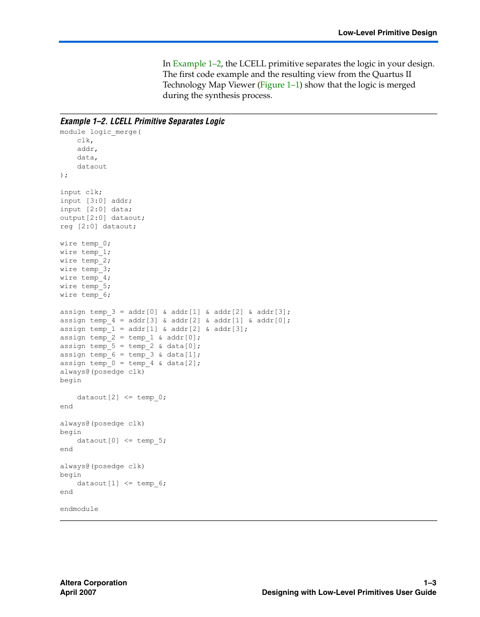 Altera Designing With Low-Level Primitives User Manual | Page 9 / 56