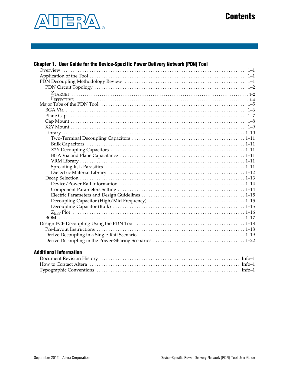 Altera Device-Specific Power Delivery Network User Manual | Page 3 / 32