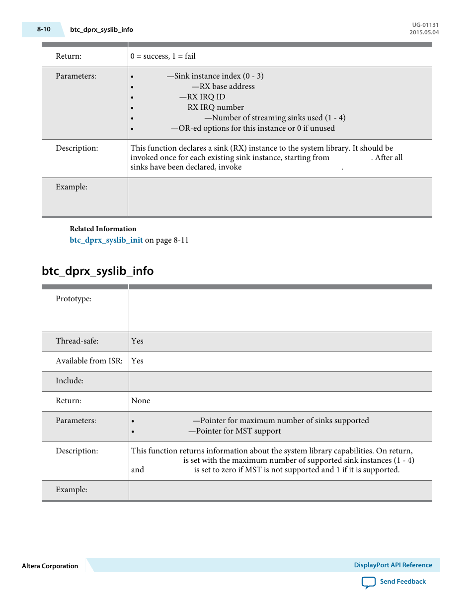 Btc_dprx_syslib_info, Btc_dprx_syslib_info -10 | Altera DisplayPort MegaCore Function User Manual | Page 111 / 195