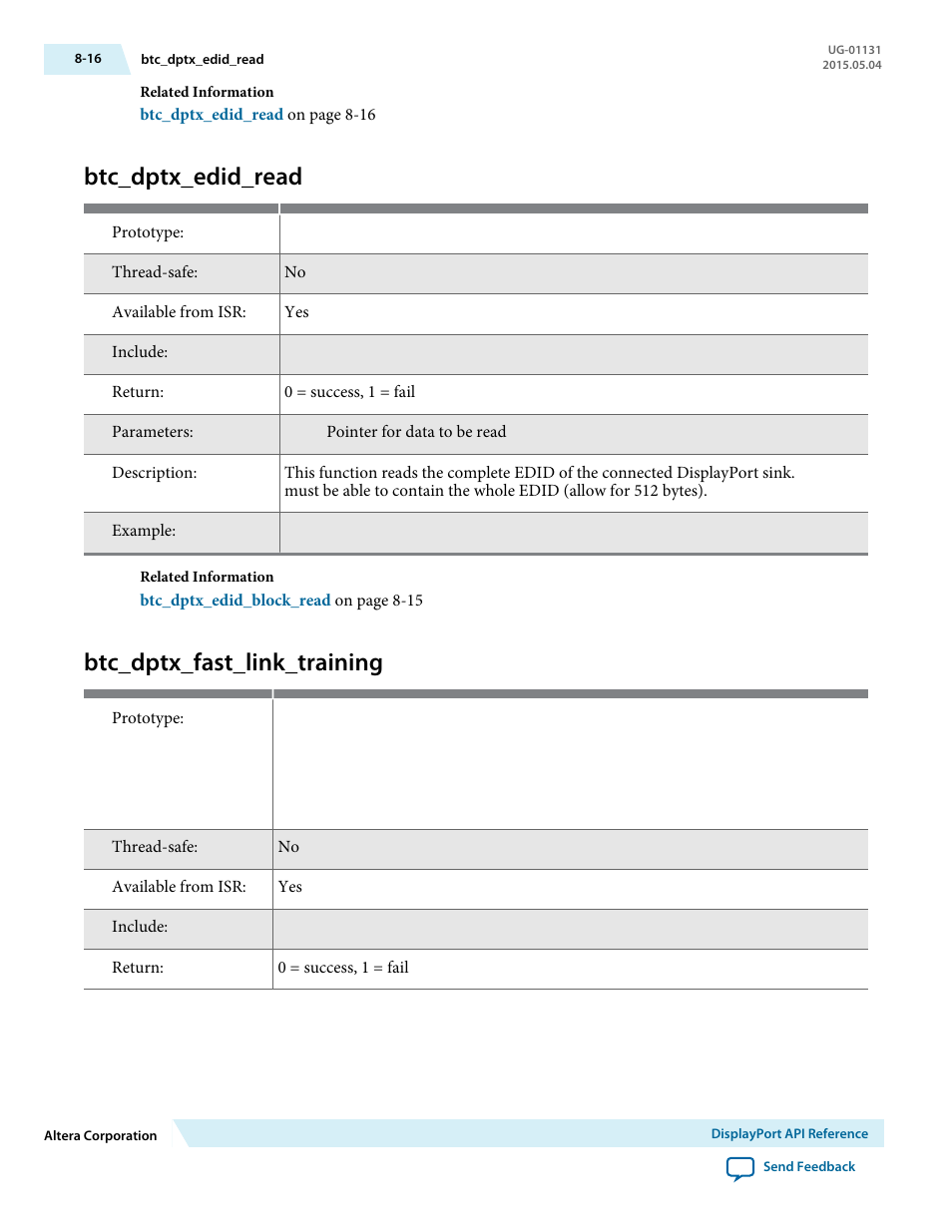 Btc_dptx_edid_read, Btc_dptx_fast_link_training, Btc_dptx_edid_read -16 | Btc_dptx_fast_link_training -16 | Altera DisplayPort MegaCore Function User Manual | Page 117 / 195