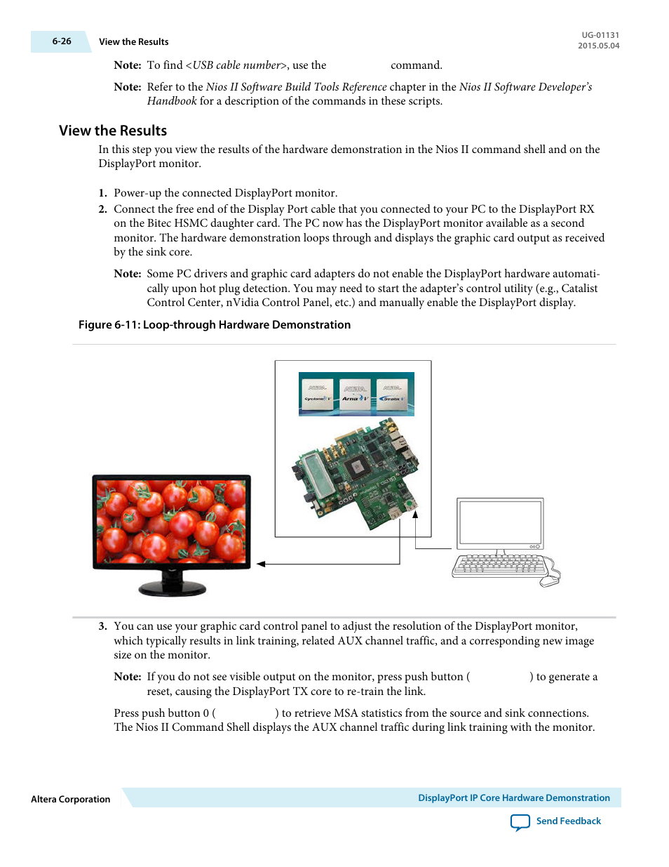 View the results, View the results -26 | Altera DisplayPort MegaCore Function User Manual | Page 87 / 195