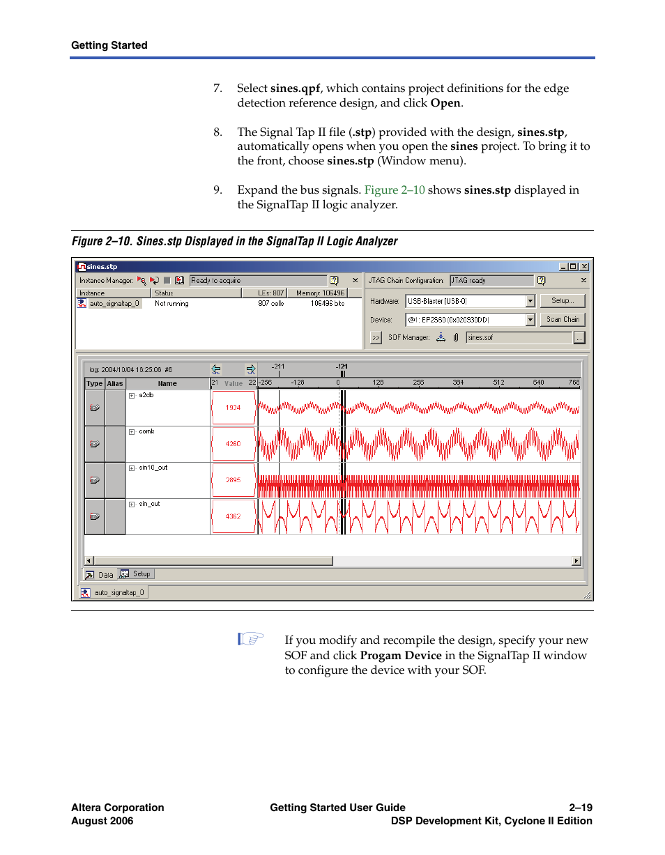 Altera DSP Development Kit, Cyclone II Edition Getting Started User Manual | Page 29 / 32