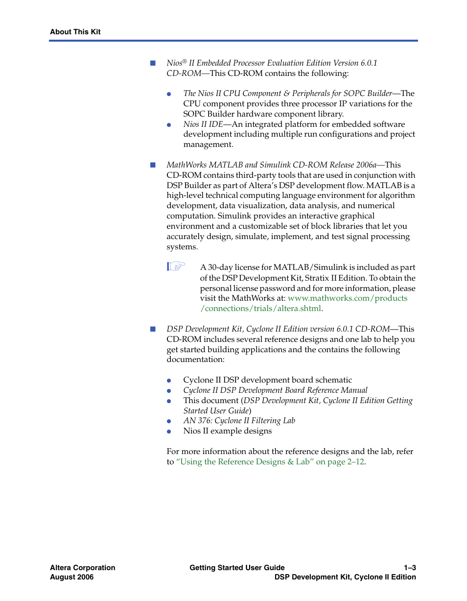 Altera DSP Development Kit, Cyclone II Edition Getting Started User Manual | Page 9 / 32