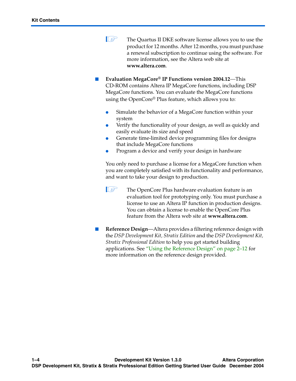 Altera DSP Development Kit, Stratix & Stratix Professional Edition Getting Started User Manual | Page 12 / 26