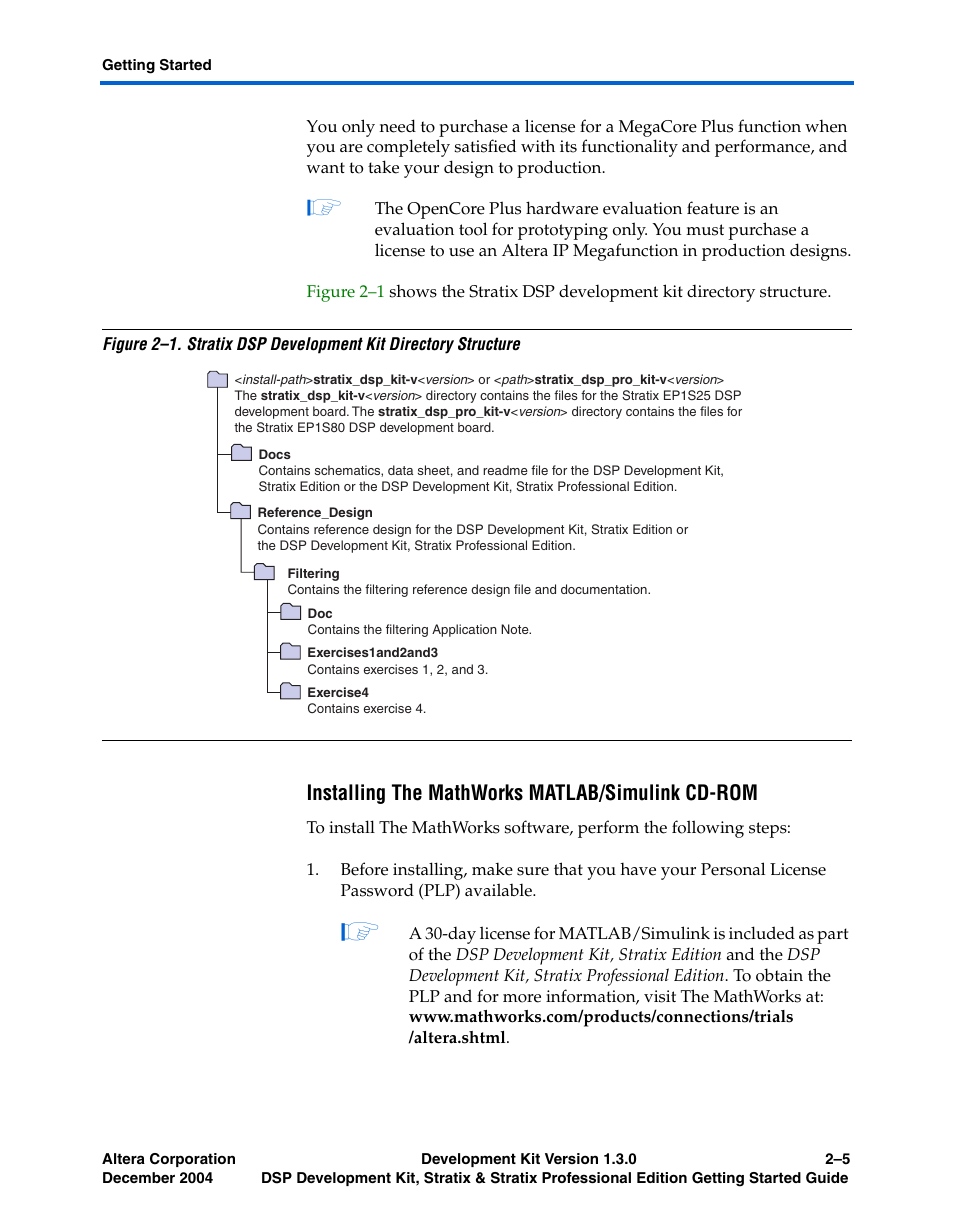 Installing the mathworks matlab/simulink cd-rom | Altera DSP Development Kit, Stratix & Stratix Professional Edition Getting Started User Manual | Page 17 / 26