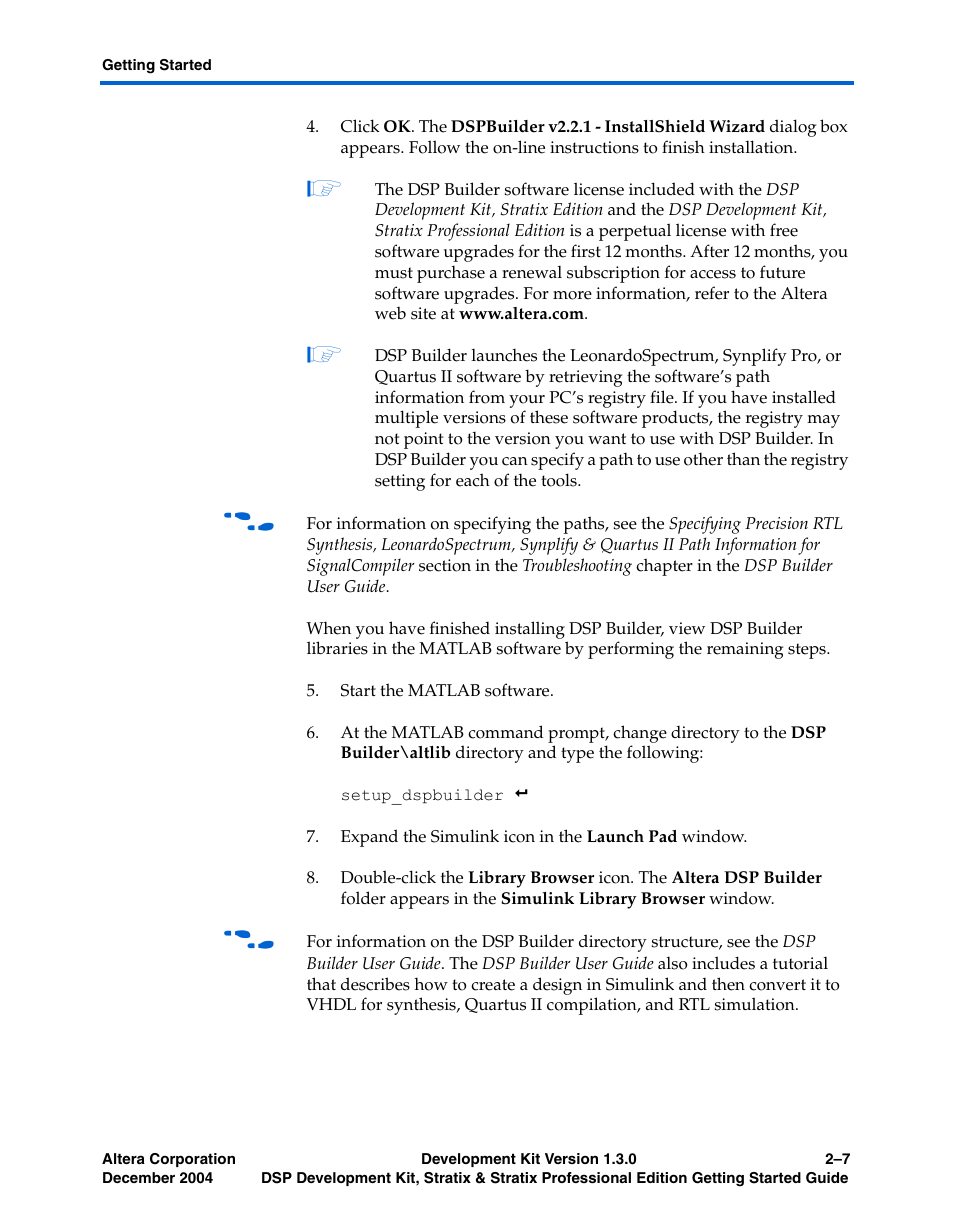 Altera DSP Development Kit, Stratix & Stratix Professional Edition Getting Started User Manual | Page 19 / 26