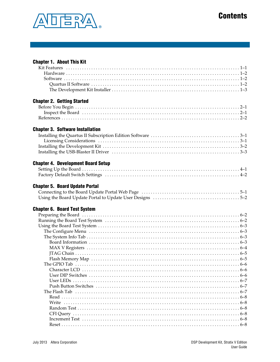 Altera DSP Development Kit, Stratix V Edition User Manual | Page 3 / 58