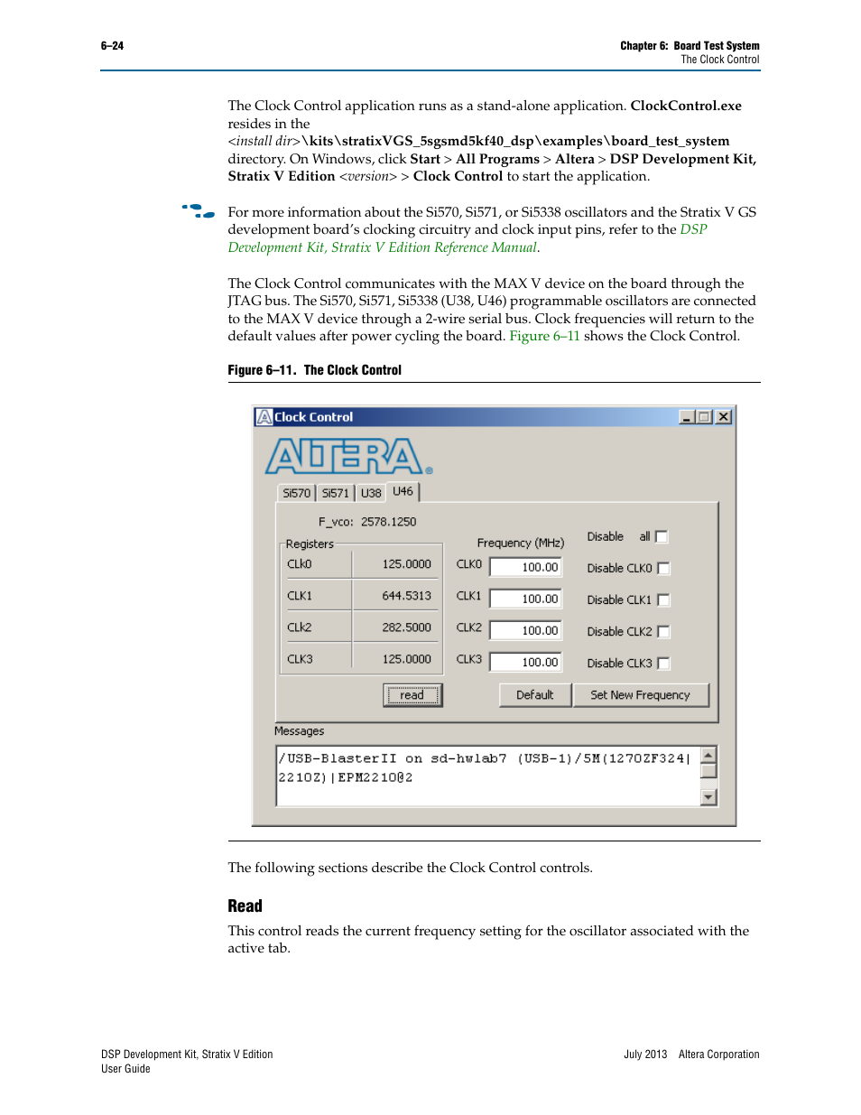 Read, Read –24 | Altera DSP Development Kit, Stratix V Edition User Manual | Page 48 / 58