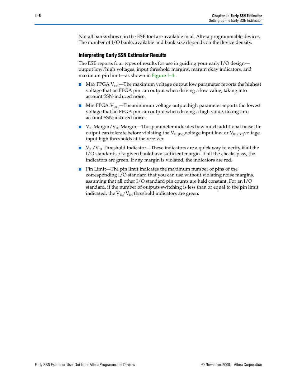 Interpreting early ssn estimator results –6, Interpreting early ssn estimator results | Altera Early SSN Estimator User Manual | Page 10 / 16