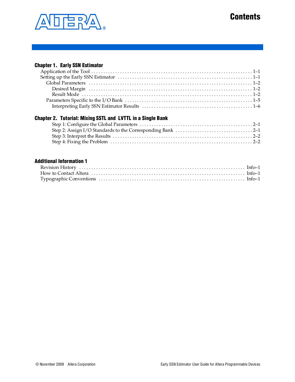 Altera Early SSN Estimator User Manual | Page 3 / 16