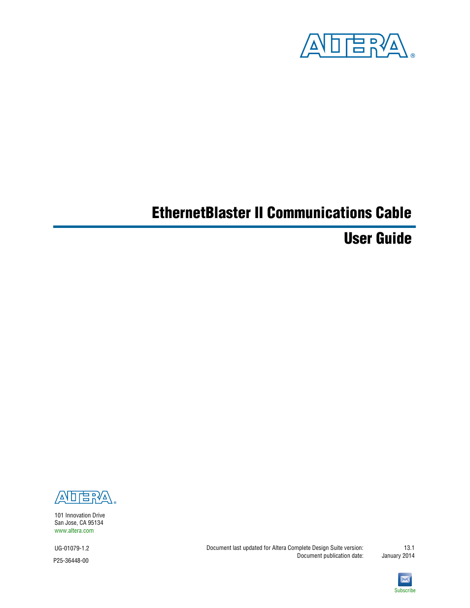 Altera EthernetBlaster II User Manual | 32 pages