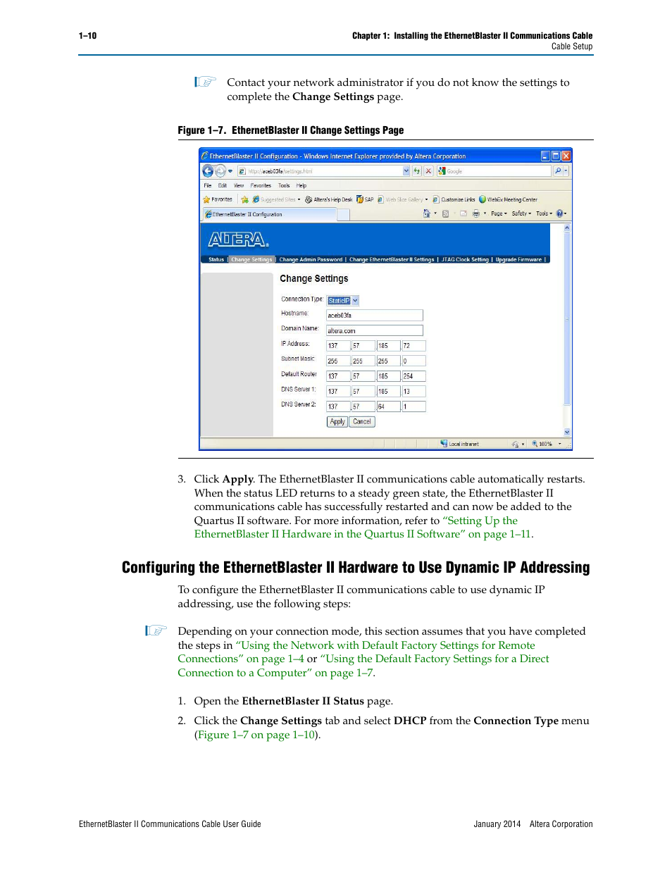 Figure 1–7 | Altera EthernetBlaster II User Manual | Page 14 / 32
