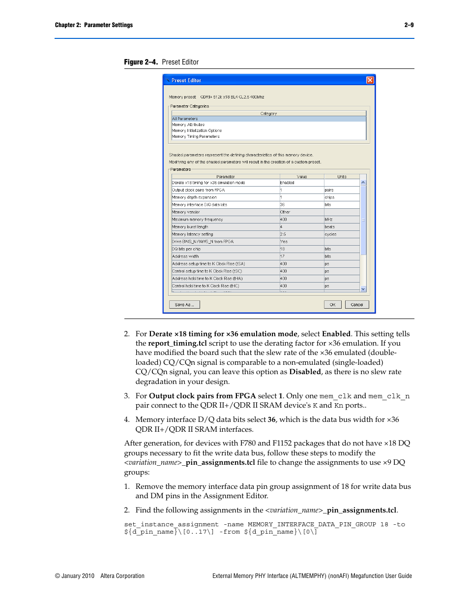 Altera External Memory PHY Interface User Manual | Page 15 / 83