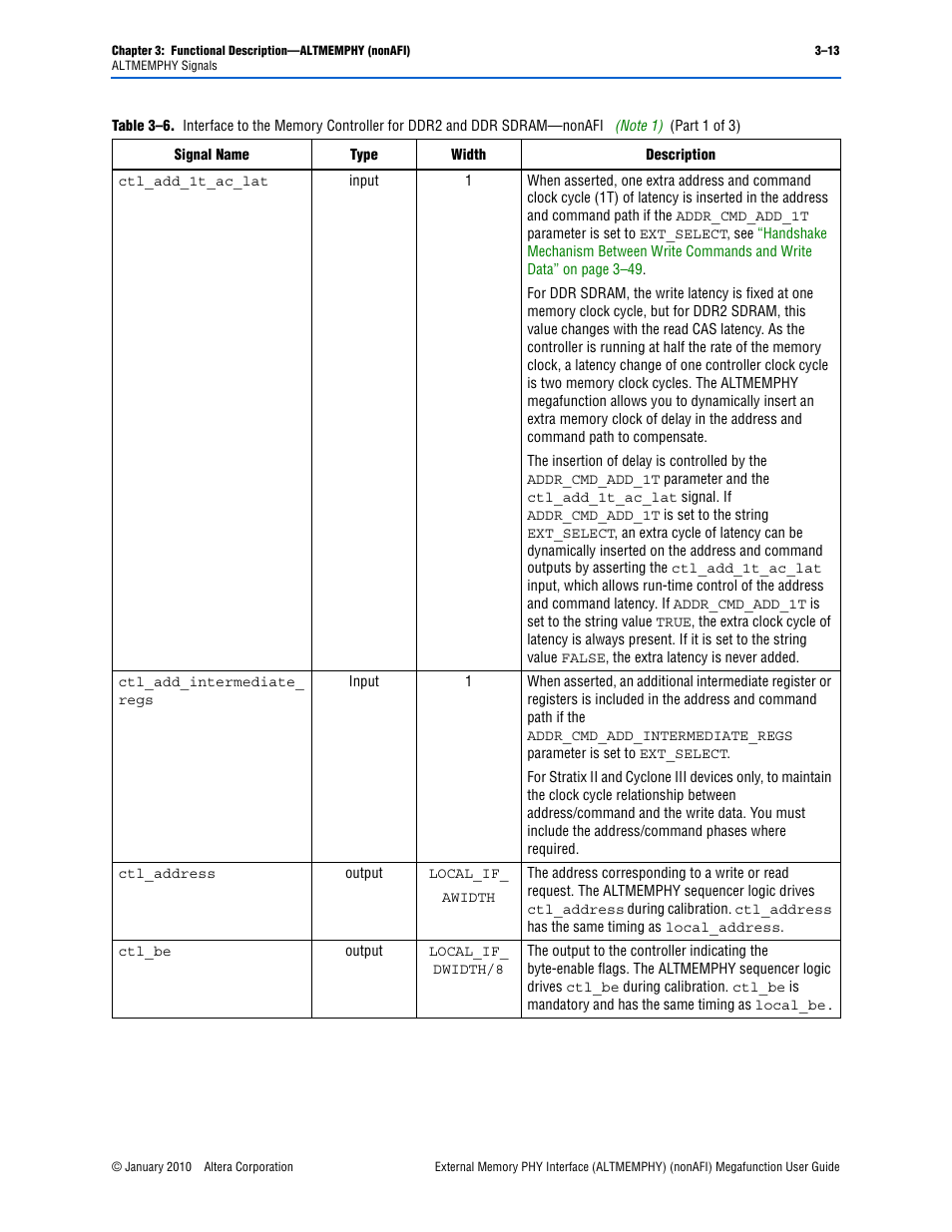 Altera External Memory PHY Interface User Manual | Page 29 / 83