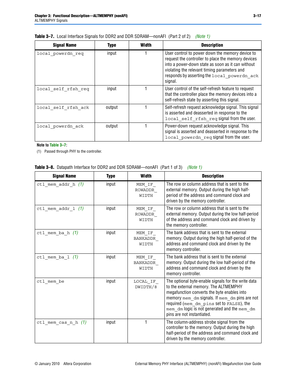 Altera External Memory PHY Interface User Manual | Page 33 / 83