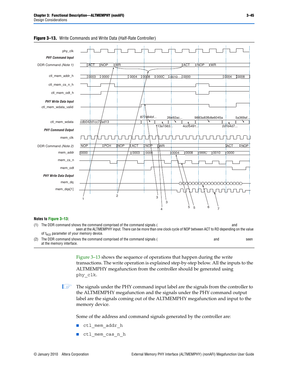 Ctl_mem_addr_h, Ctl_mem_cas_n_h | Altera External Memory PHY Interface User Manual | Page 61 / 83
