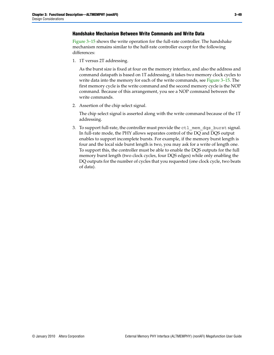Handshake, Handshake mechanism | Altera External Memory PHY Interface User Manual | Page 65 / 83