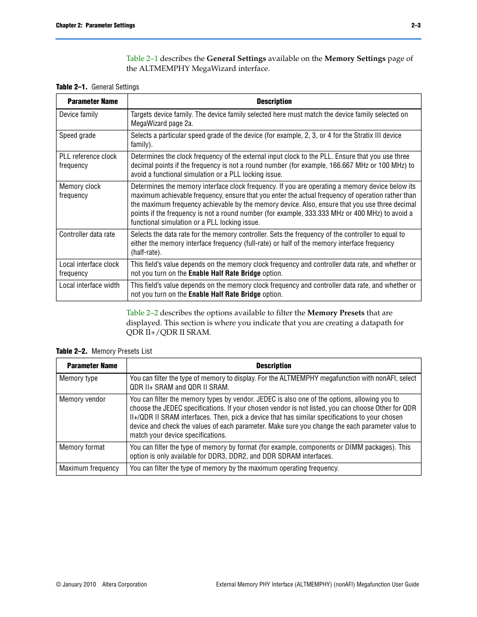 Altera External Memory PHY Interface User Manual | Page 9 / 83