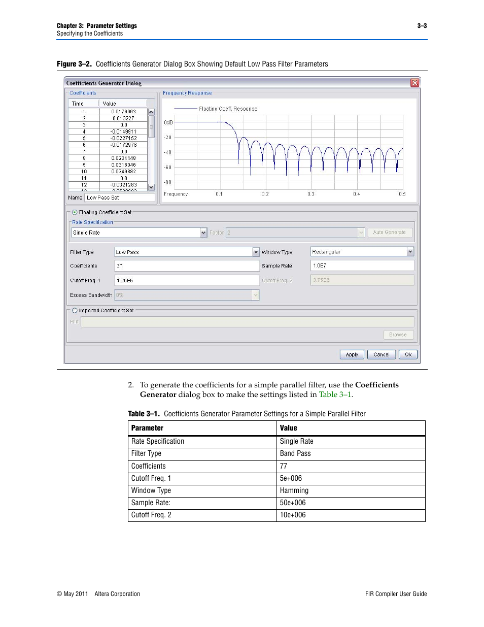 Altera FIR Compiler User Manual | Page 27 / 76