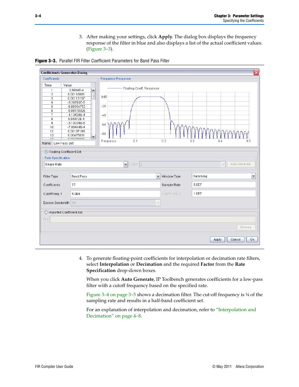 Altera FIR Compiler User Manual | Page 28 / 76