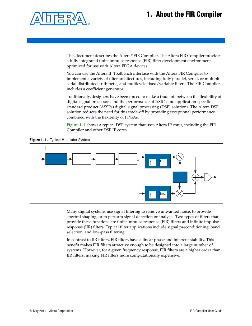 Altera FIR Compiler User Manual | Page 5 / 76